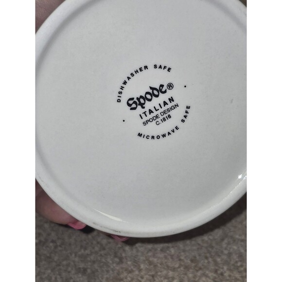 Spode Blue Italian pattern sugar bowl with a lid - Picture 3 of 4